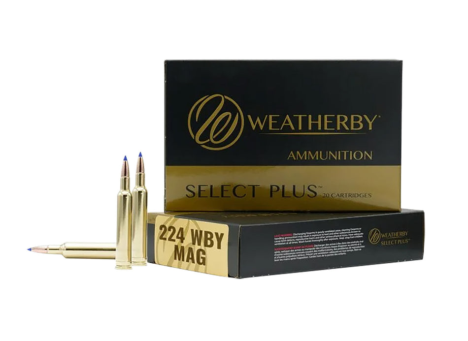 Weatherby .224 Weatherby Mag Rifle Ammo  Solid Hollow Point PolyTip 37 grain 