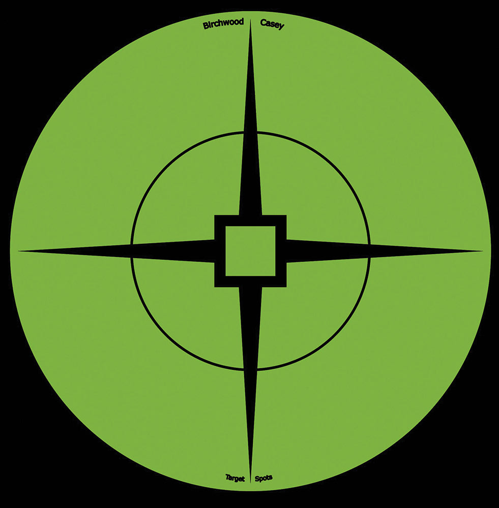Birchwood Casey Target Spots 6" Green Crosshair Self-Adhesive Paper Targets 10 Pack