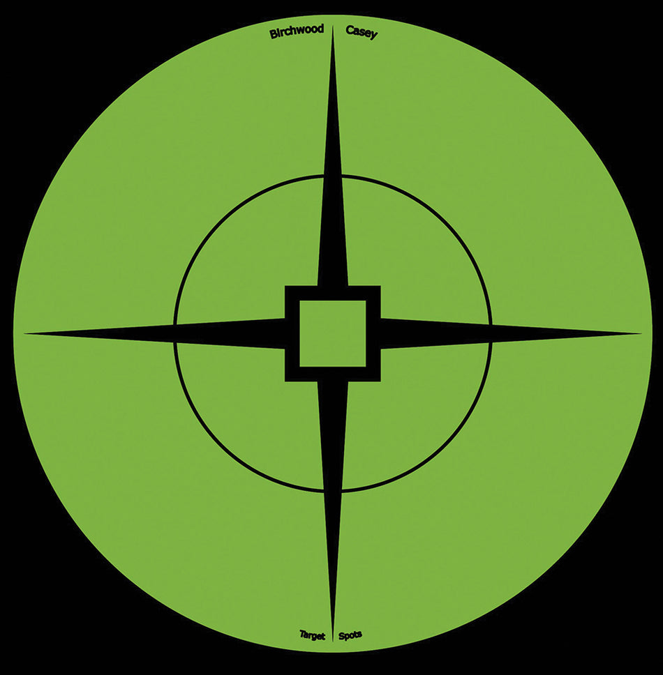 Birchwood Casey Target Spots 6" Green Crosshair Self-Adhesive Paper Targets 10 Pack