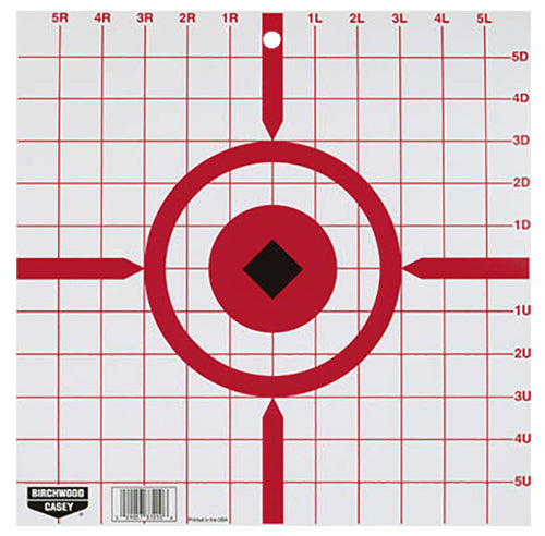Birchwood Casey Rigid Sight-In 12" Crosshair Tagboard Hanging Targets Black/White 10 Pack