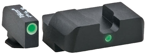 AmeriGlo GL102 Glock i-Dot Night Sight Set - Green Tritium White Outline Front