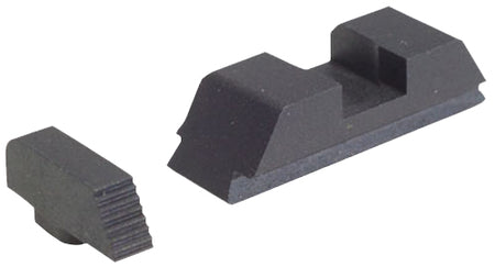 AmeriGlo GT504 Glock Range Series Iron Sight Set - Black Serrated Front & Black Rear