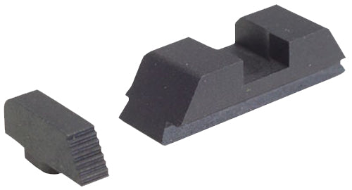 AmeriGlo GT504 Glock Range Series Iron Sight Set - Black Serrated Front & Black Rear