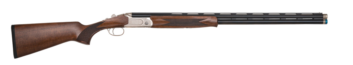 Mossberg 75480 Gold Reserve Full Size .410 Bore Break Open 3" 2rd 26" Blue Polished Vent Rib Barrel, Silver Engraved Stainless Receiver, Black Grade A Walnut Stock, Right Hand