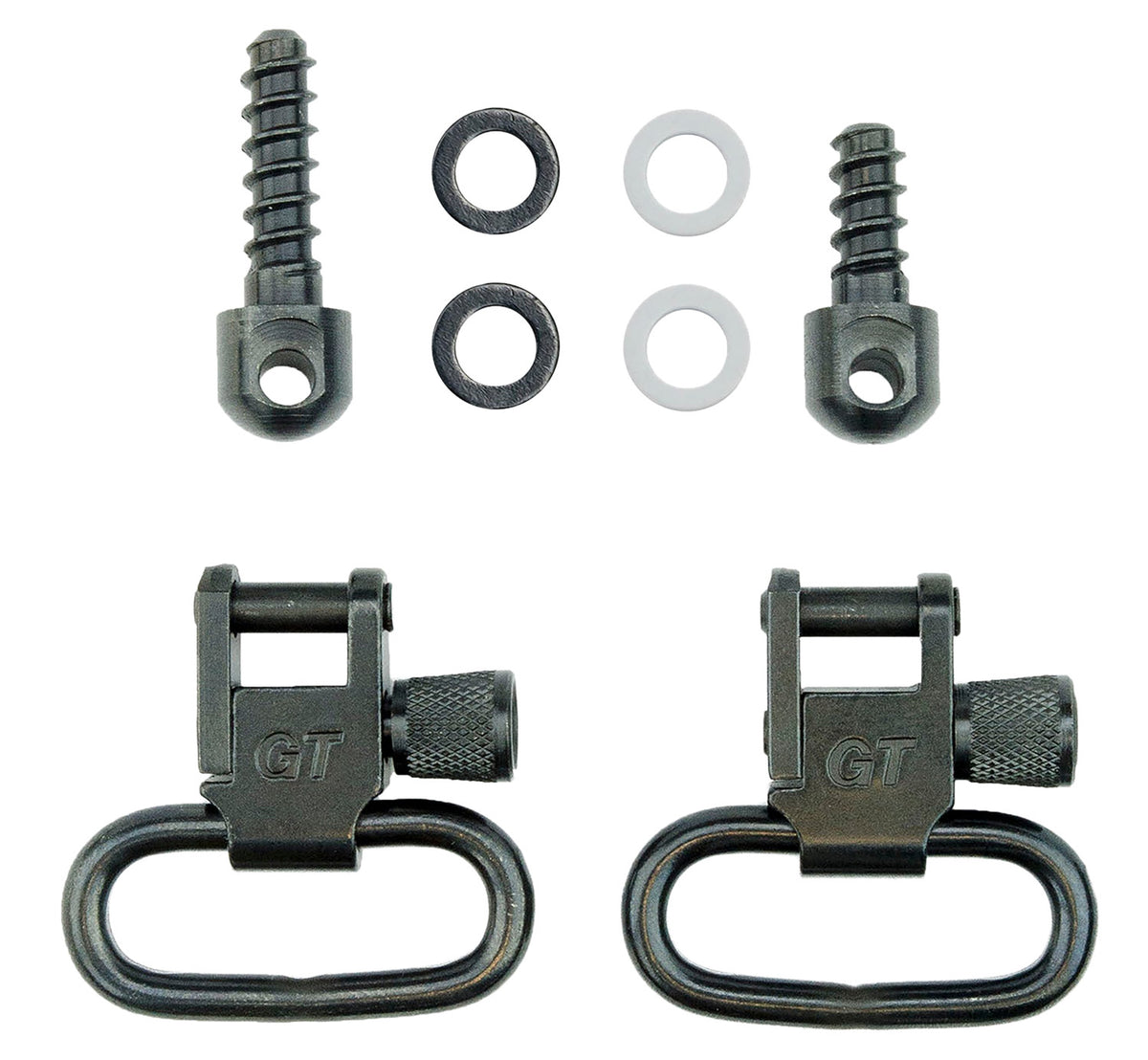 GrovTec US GTSW23 1" Black Oxide Locking Fore End Swivel Set for Rifles
