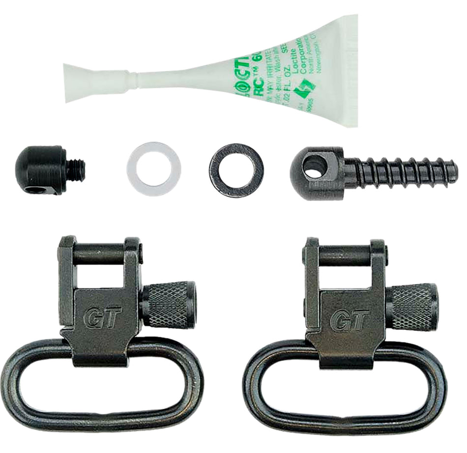 GrovTec Mossberg 500 Locking Sling Swivel Set – 1" Black Oxide Steel