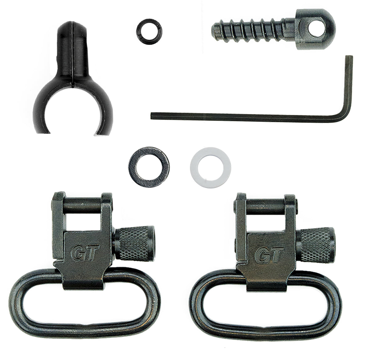 GrovTec GTSW40 Black Oxide Steel 1" Barrel Band Swivel Set for Rifle and Shotgun