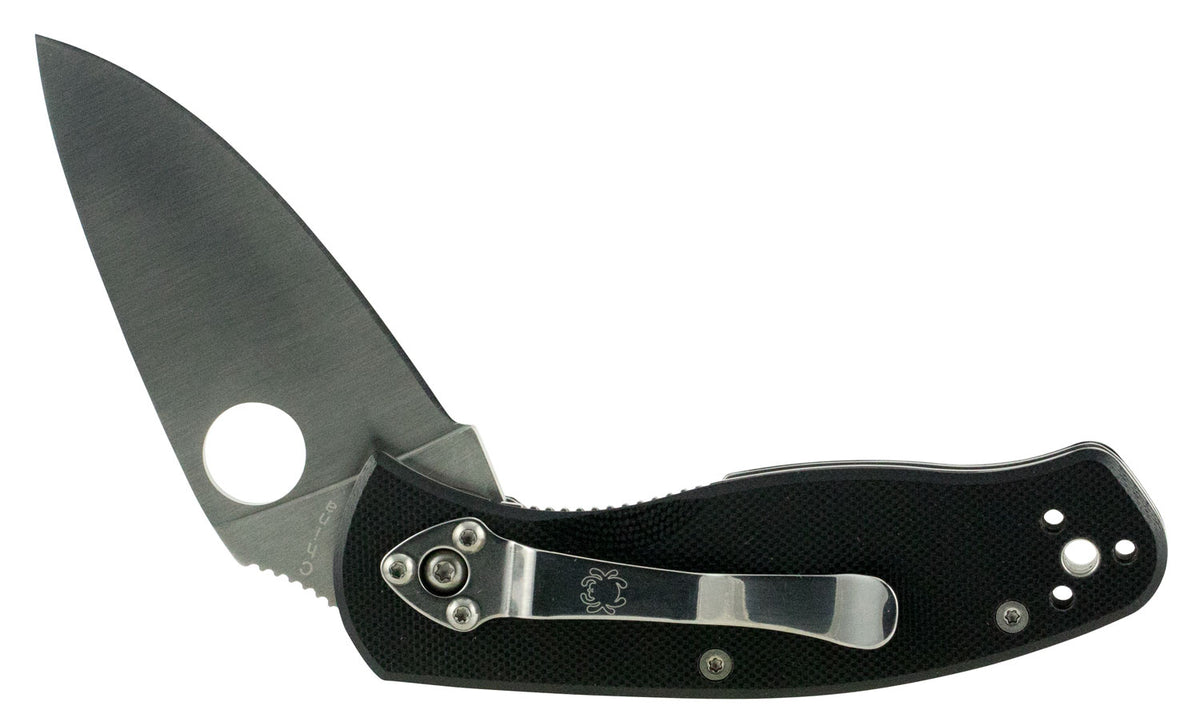 Spyderco Persistence C136GP 2.77" Folding Knife Plain Drop Point 8Cr13MoV Blade Black G10 Handle