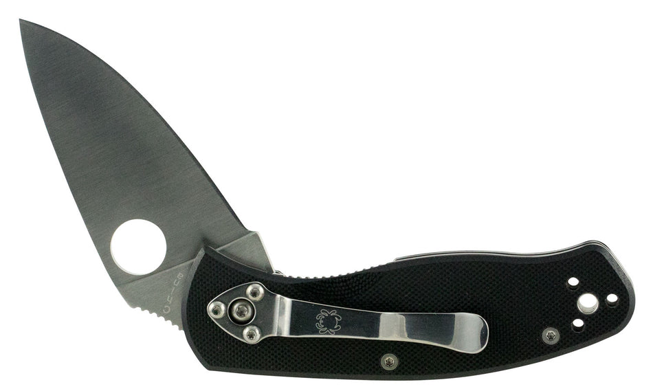 Spyderco Persistence C136GP 2.77" Folding Knife Plain Drop Point 8Cr13MoV Blade Black G10 Handle