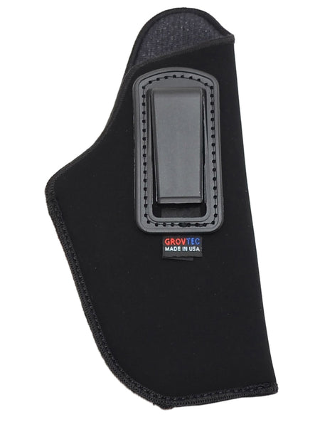 GrovTec US GTHL14115R IWB Holster Black Suede Belt Clip Fits Large Semi-Auto Pistols 3-4" Barrel RH