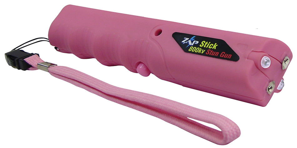 Zap Stick Light Stun Gun Pink Plastic 800K Volts LED ZAPSTK800FP