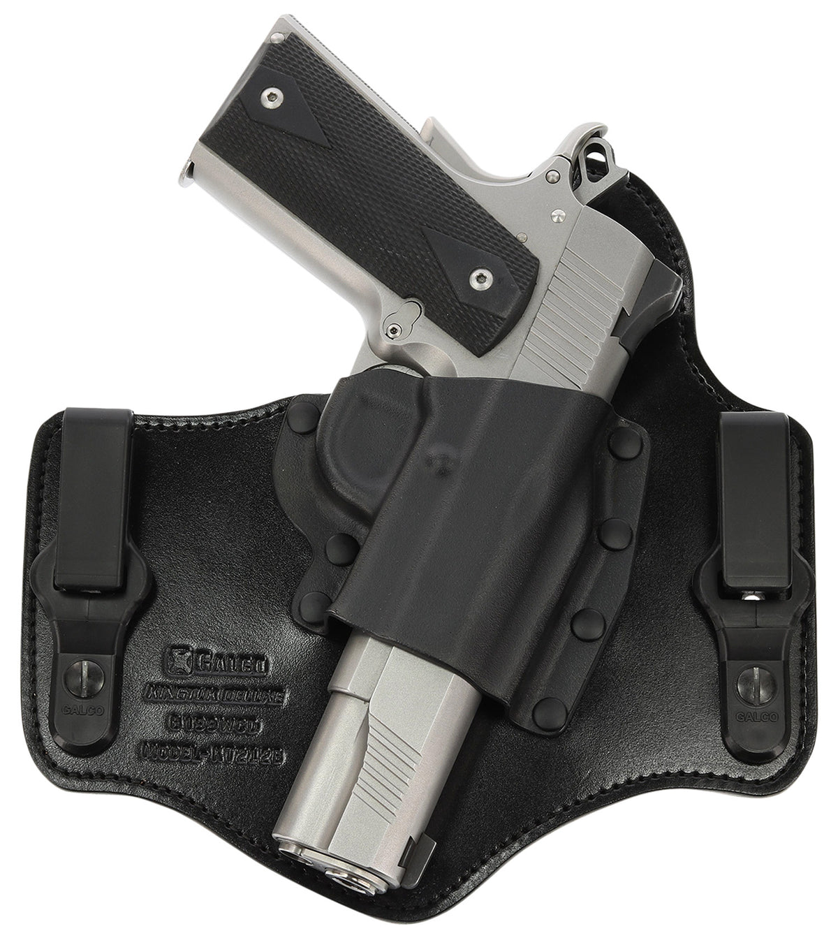 Galco KT212B KingTuk Deluxe Tuckable IWB Holster - Kydex/Leather, 1911 4-5" Barrel RH