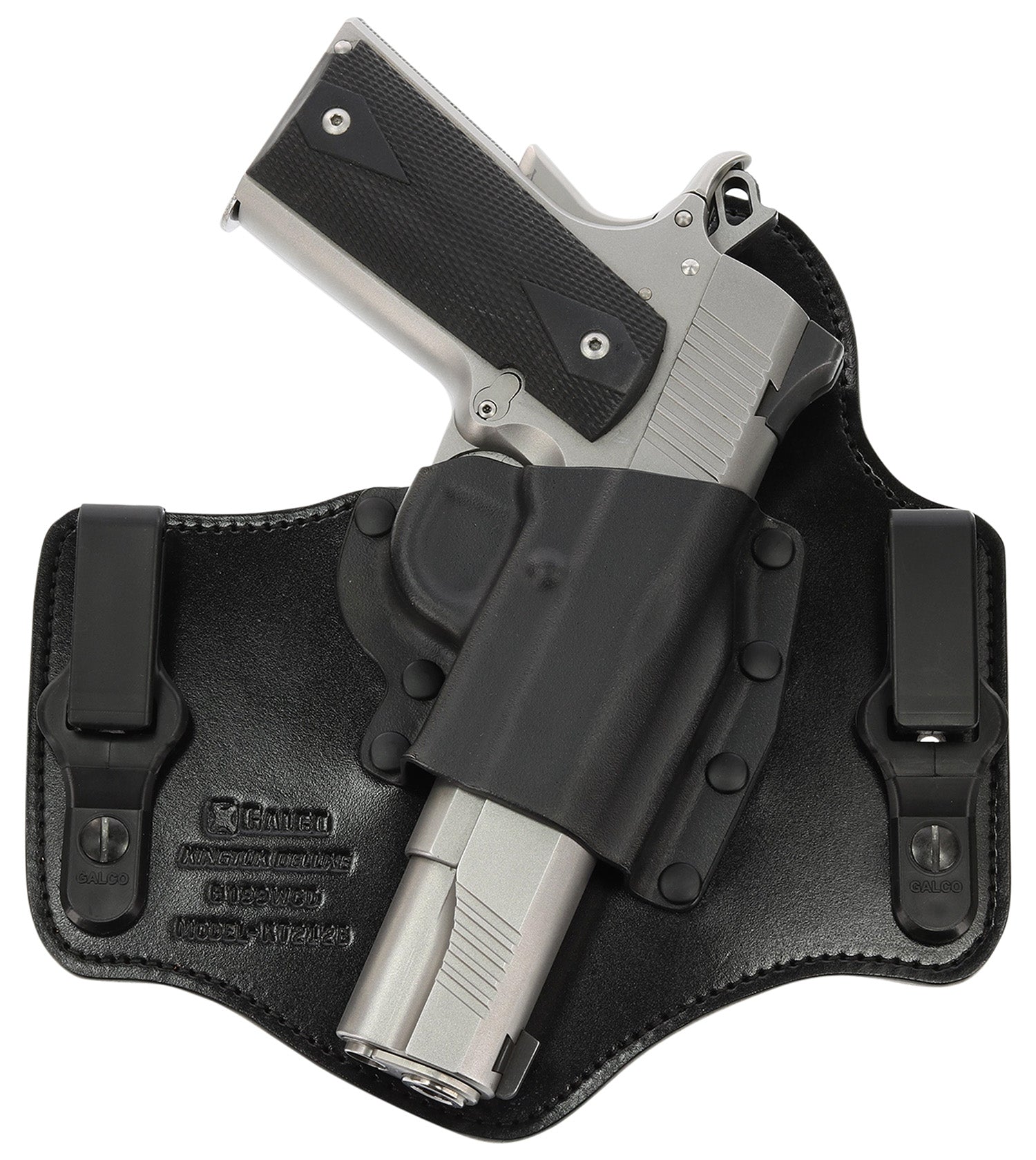 Galco KT212B KingTuk Deluxe Tuckable IWB Holster - Kydex/Leather, 1911 4-5" Barrel RH