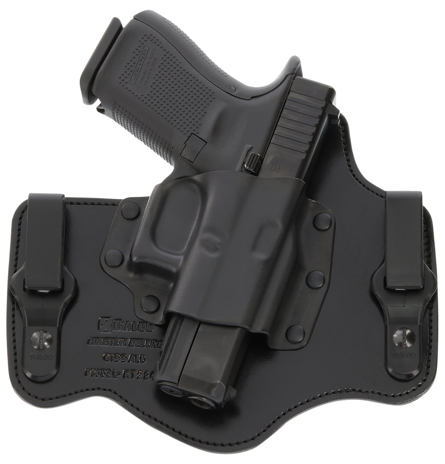 Galco KT224B KingTuk Deluxe Tuckable IWB Holster - Kydex/Leather, Glock 17/22/Security-9 RH