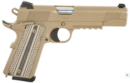 SDS Tisas 1911 Duty B45RDG .45 ACP Pistol, Cerakote FDE Finish with Rail