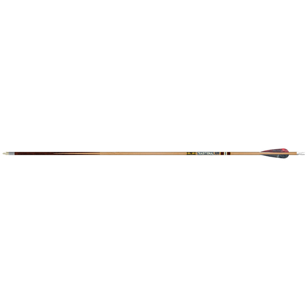 Gold Tip Traditional Classic Arrows 500 with 4 in. Feathers, 6 Pack