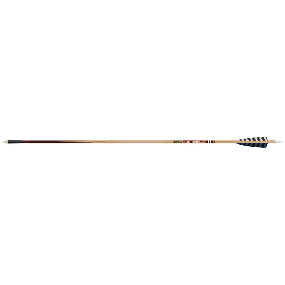 Gold Tip Traditional Classic XT Arrows 500 with 4 in. Feathers, 6 Pack