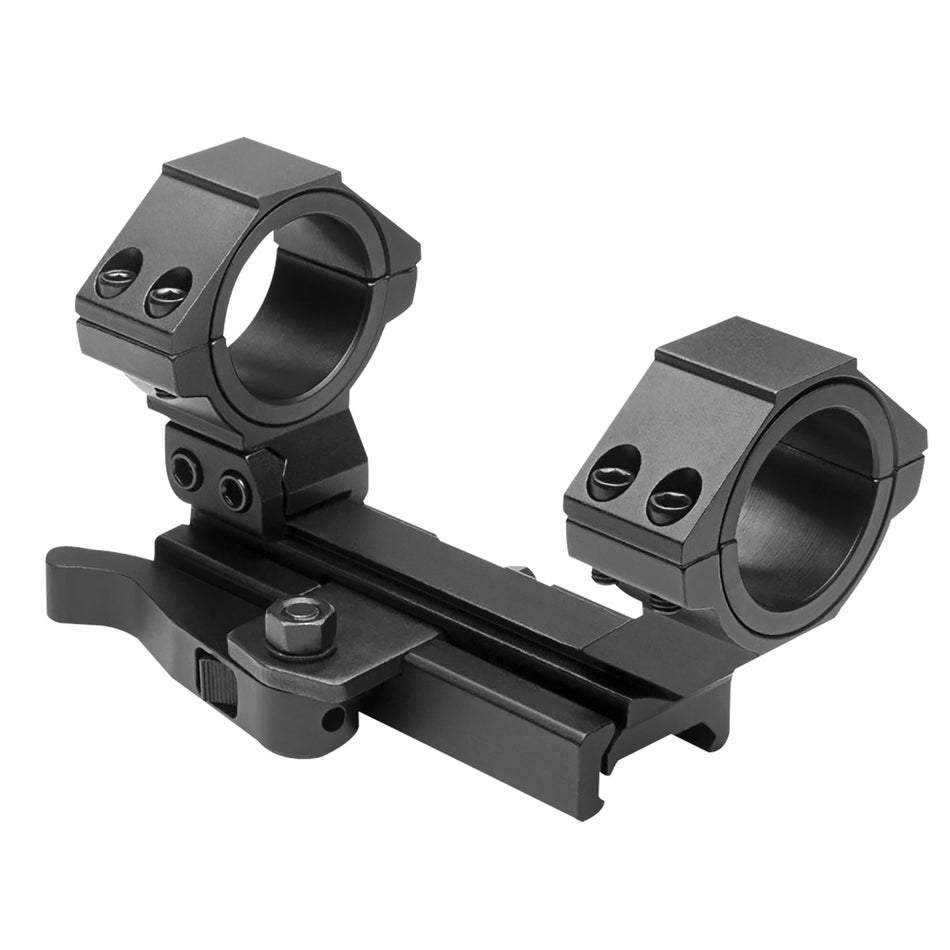 NcStar MARCQ AR-15 QR Adjustable Scope Ring Mount Combo Black Anodized 30mm/1-Inch