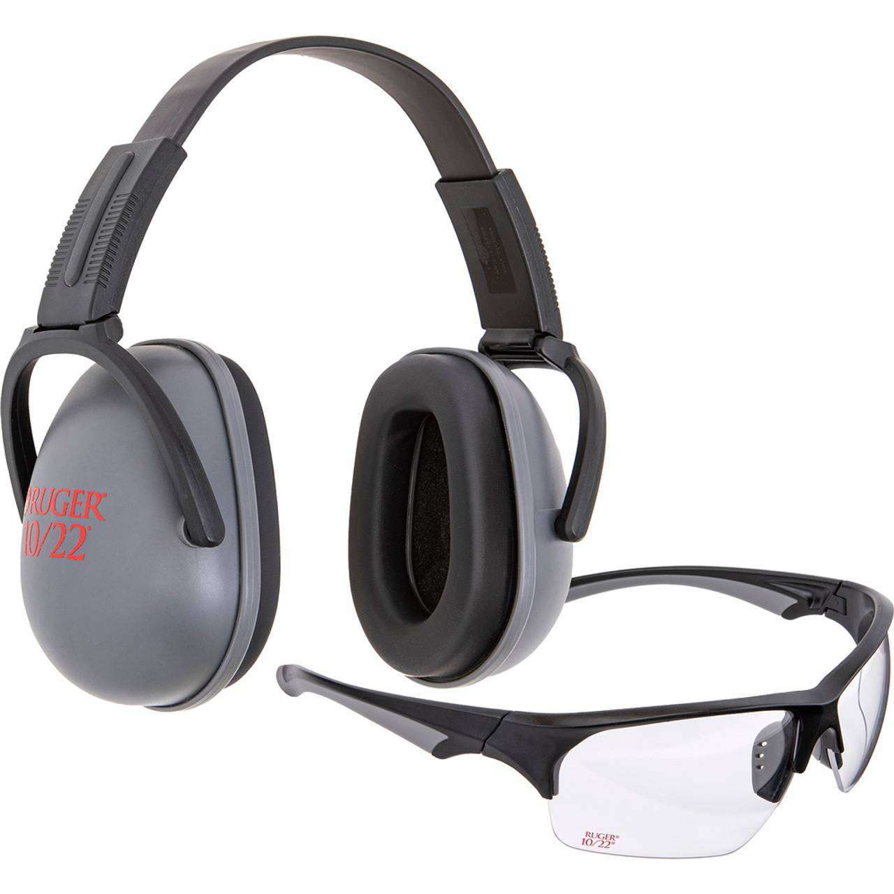 Allen Ruger 10/22 Passive Muffs & Safety Glasses Combo