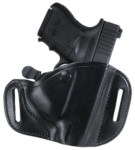Bianchi 22156 82 CarryLok Outside Waistband Holster Size 11D Black Leather Belt Slide, Glock 26/27 Ruger Max-9, Right Hand