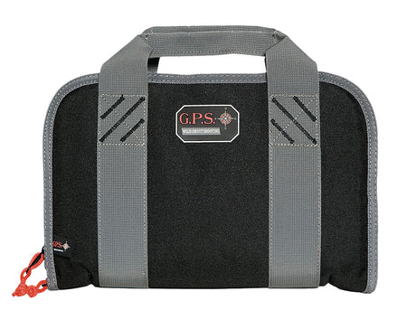 GPS Bags Double Pistol Case 1308PC Black Nylon Tricot Quilted Lining Lockable Zippers