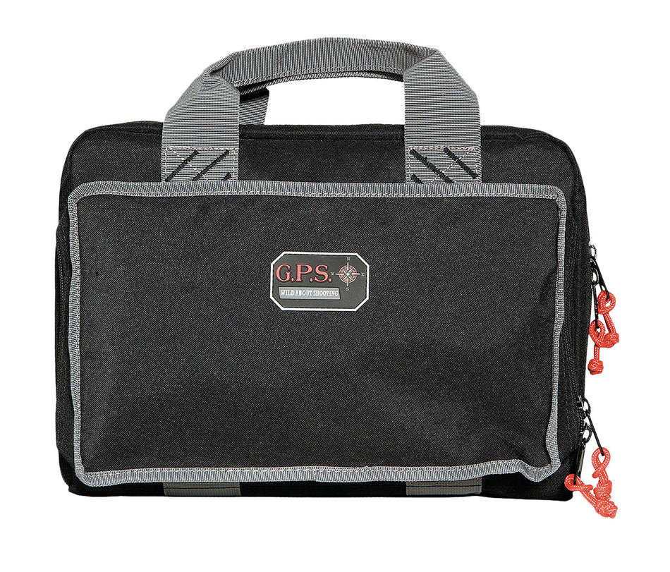 GPS Bags 1310PC 4-Handgun Quad Case Black Nylon with Visual ID Storage