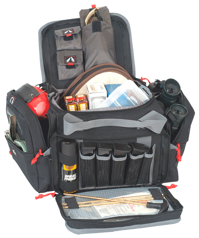 GPS Bags 1411MRB Black Nylon Medium Range Bag with Padded Walls