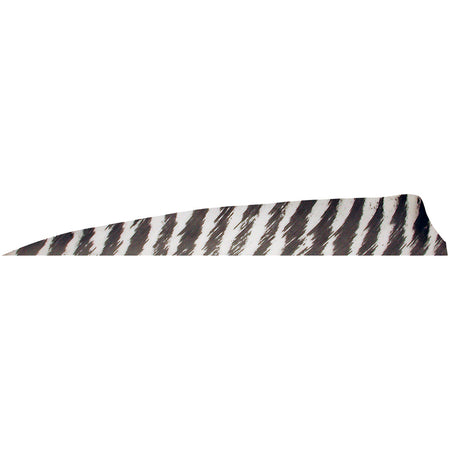 Gateway 4 in. Right Wing Barred White Shield Cut Fletching Feathers 100 Pk.