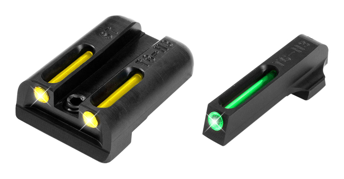 TruGlo TG131ST2Y TFO Green Front Yellow Rear Tritium Fiber Optic Sights Sig Sauer P-Series