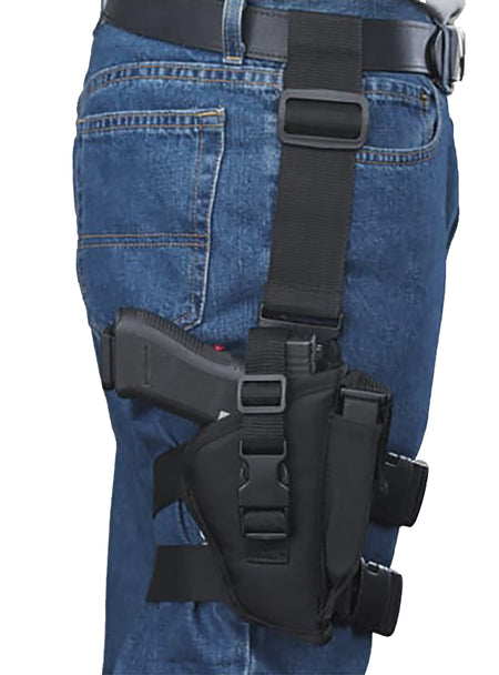 Bulldog WTAC8R Right Hand Tactical Leg Holster Black for Large Semi-Autos 3.50-5" Barrel