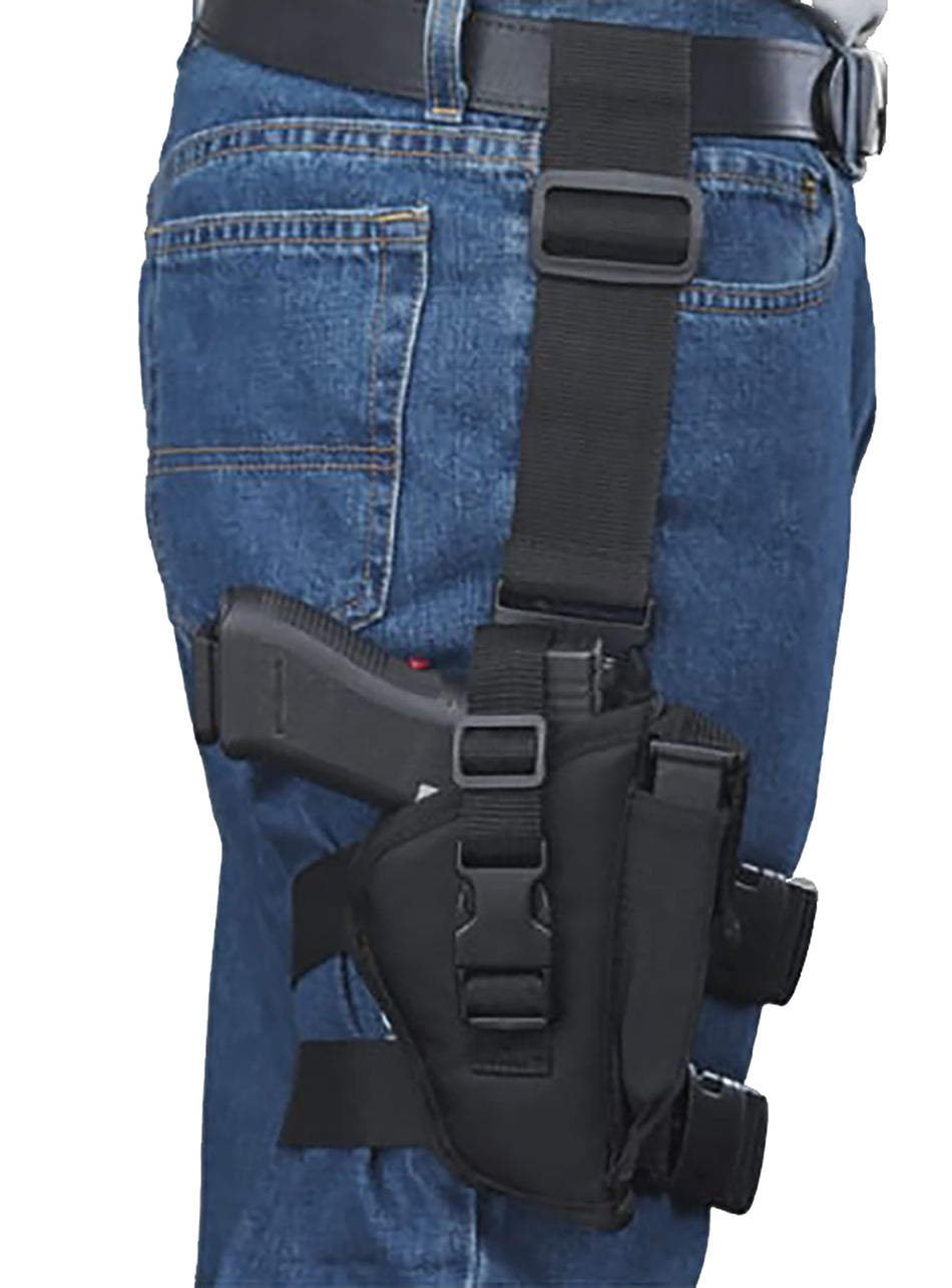 Bulldog WTAC8R Right Hand Tactical Leg Holster Black for Large Semi-Autos 3.50-5" Barrel
