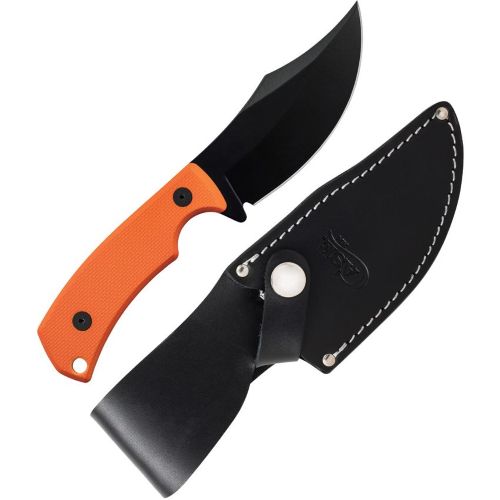 Case Hunter CT3 Orange G10 Handle Knife and Leather Sheath