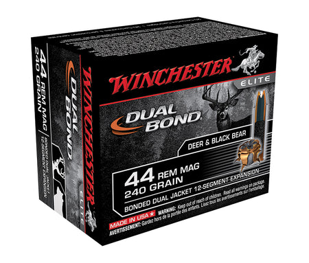 Winchester Ammunition Dual Bond Supreme Elite 44MAG 250 Grain DB 20 Round Box S44RMDB
