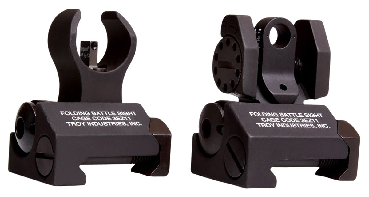 Troy Ind Micro BattleSight Set HK-Style Front & Standard Round Rear Black Hardcoat Anodized