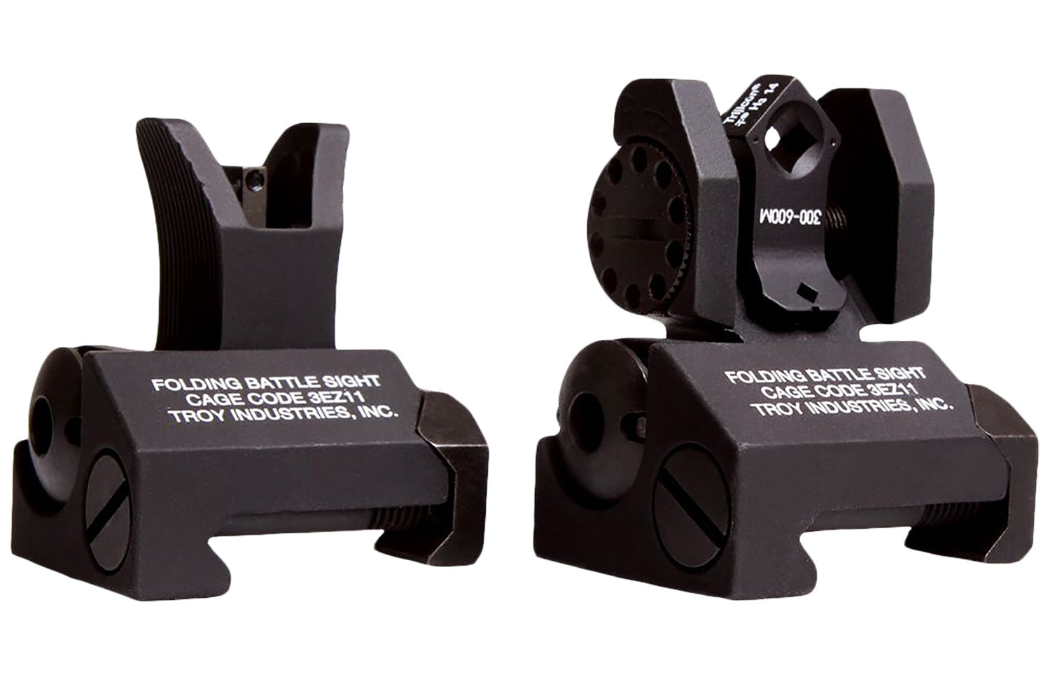 Troy Ind Tritium Micro BattleSight Set M4-Style Front & DOA Dioptic Rear Black Anodized