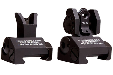 Troy Ind Tritium Micro BattleSight Set M4-Style Front & DOA Dioptic Rear Black Anodized