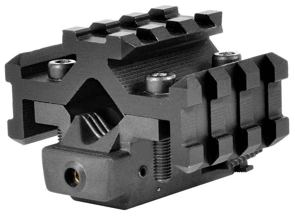 NcStar Tri-Rail Universal Barrel Mount with Red Laser Sight Black Anodized