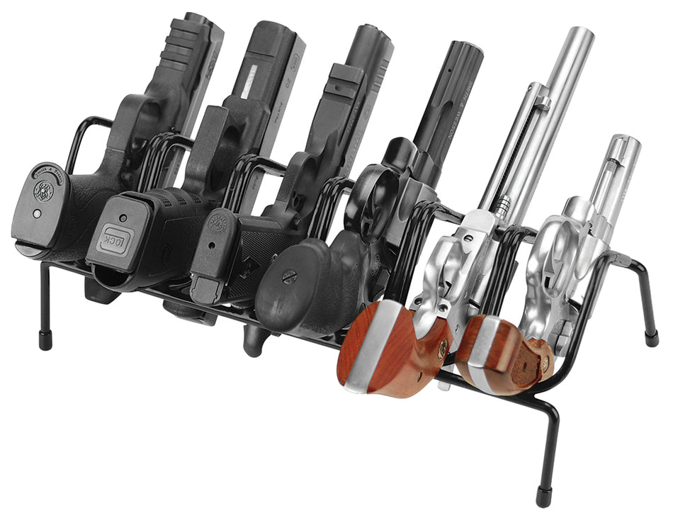 PAST 222210 LockDown Handgun Rack 6-Gun Capacity Black Vinyl-Coated