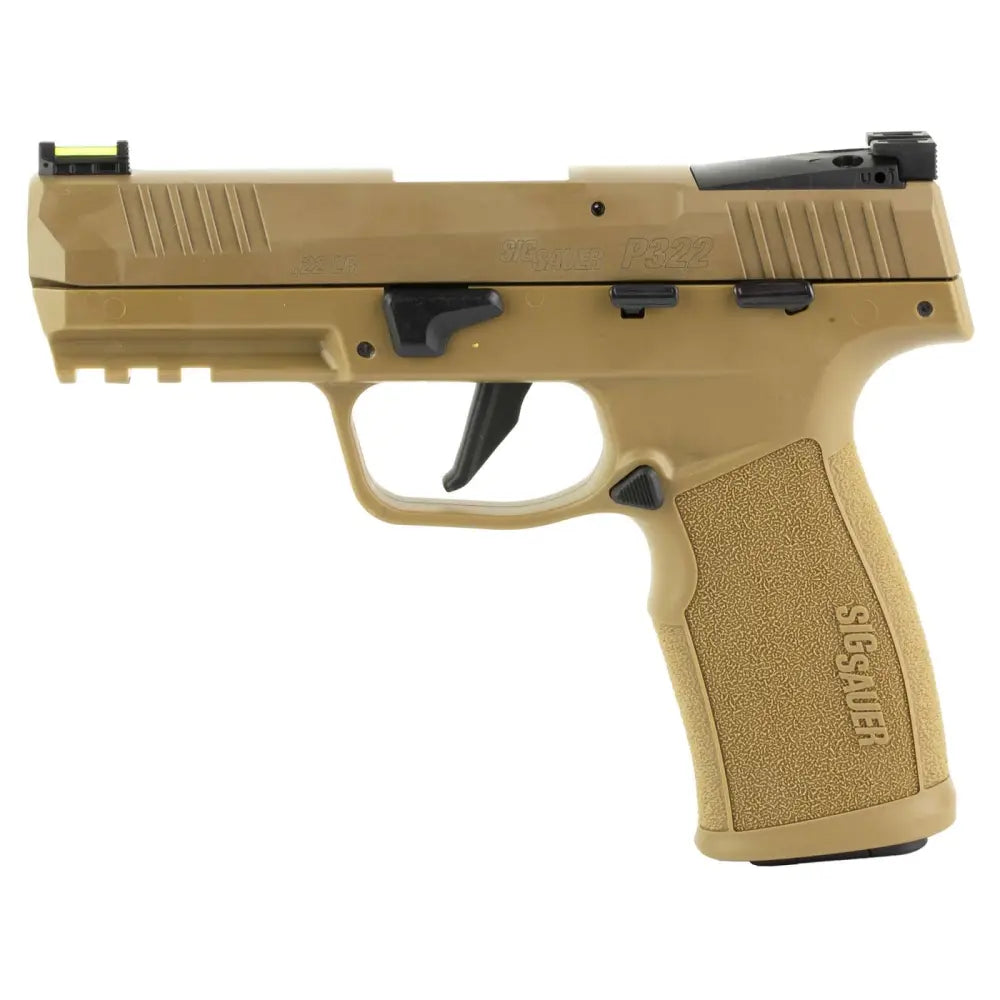 SIG SAUER P322C .22LR Pistol, Coyote Tan TACPAC, 3-20RD Mags, Holster Included
