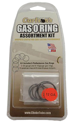Carlson's Choke Tubes Gas O-Ring Assortment Kit Graphite Coated 12 Gauge 20 Gauge Shotgun