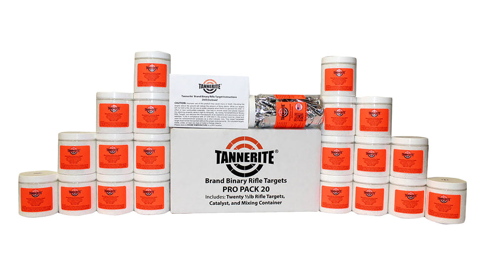 Tannerite PP20 Pro Pak Binary Exploding Target 0.50 lb White Vapor 20-Pack Centerfire Rifle