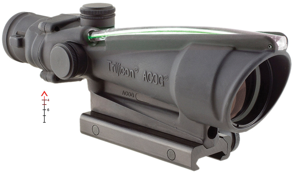 Trijicon 100144 ACOG 3.5x35mm Compact Riflescope Black Anodized Illuminated Green Chevron .308/7.62 BDC Reticle