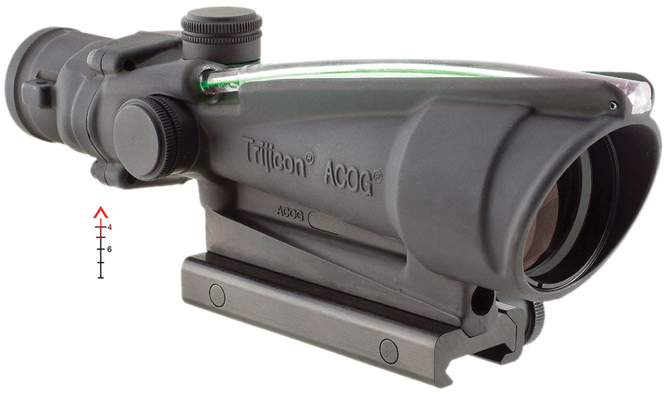 Trijicon 100144 ACOG 3.5x35mm Compact Riflescope Black Anodized Illuminated Green Chevron .308/7.62 BDC Reticle