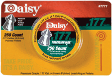 Daisy .177 Pointed Field Pellets 250-Count 6-Pack Case