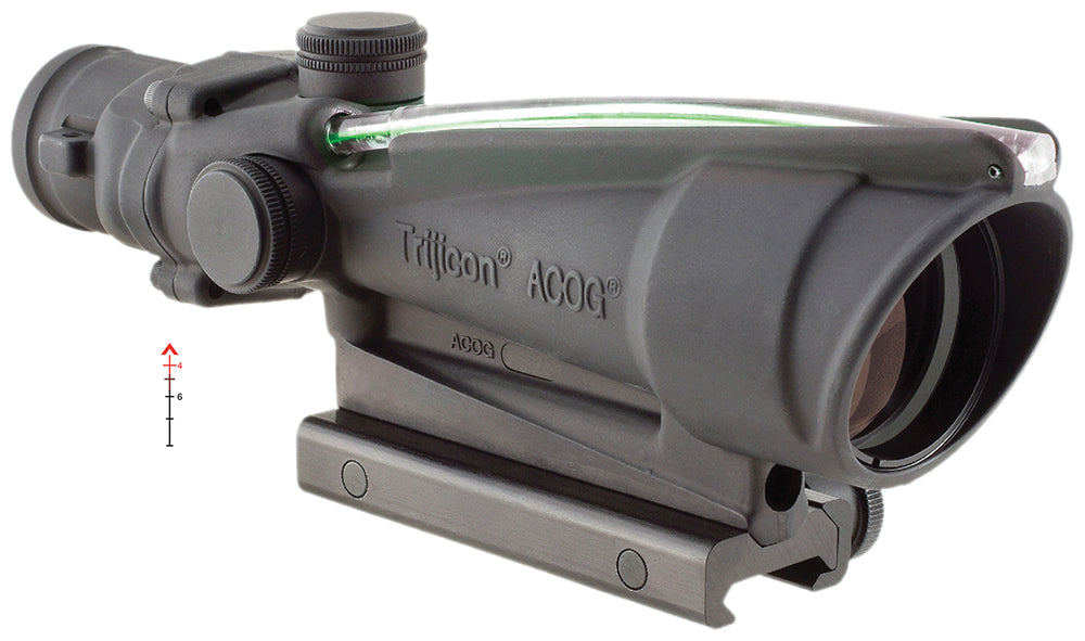 Trijicon 100149 ACOG 3.5x35mm Compact Riflescope Black Anodized Illuminated Green Chevron .223/5.56 BDC Reticle