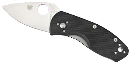 Spyderco Ambitious C148GP 2.25" Folding Knife Plain Drop Point 8Cr13MoV Blade Black G10 Handle