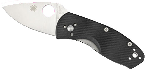 Spyderco Ambitious C148GP 2.25" Folding Knife Plain Drop Point 8Cr13MoV Blade Black G10 Handle