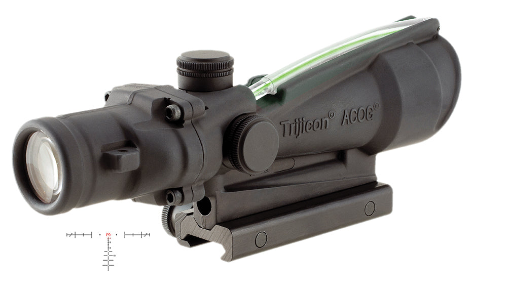 Trijicon 100155 ACOG 3.5x35mm Compact Riflescope Black Anodized Illuminated Green Horseshoe .308 Ballistic Reticle