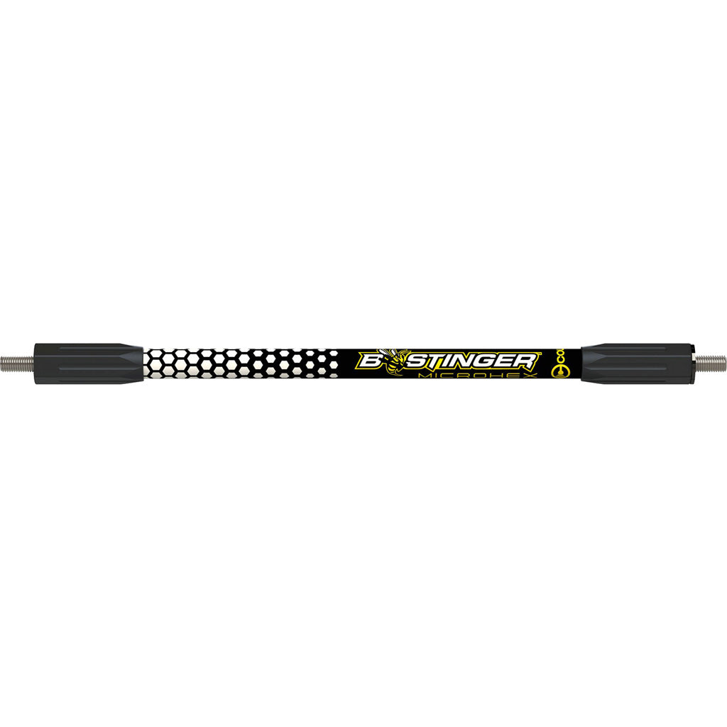 Bee Stinger MicroHex 12 in. Black/White V-Bar Stabilizer with Countervail Technology