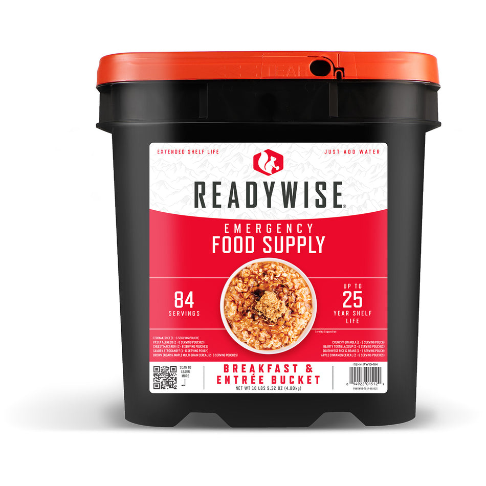 ReadyWise 84-Serving Freeze-Dried Emergency Entrees Bucket (RW01184)